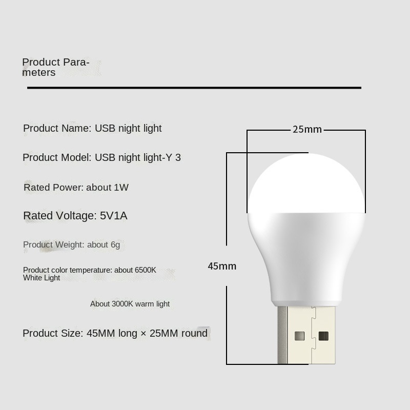 Đèn LED Đọc Sách Hình Tròn Nhỏ Cổng Sạc USB Gắn Điện Thoại/ Đọc Sách