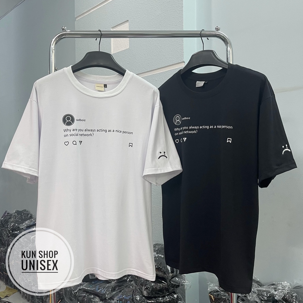 [RẺ VÔ ĐỊCH] Áo thun tay lỡ unisex sad boiz sadtagram tee logo siêu hot