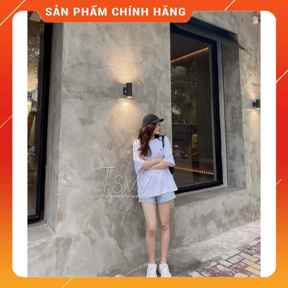 Áo Phông Oversize Cổ Tròn Cộc Tay In Hình Bóng Rổ - Thun tay lỡ dáng suông kiểu dáng thể tha