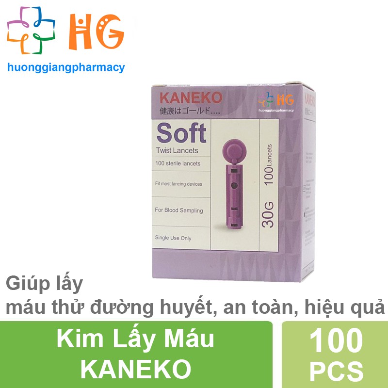 Kim lấy máu KANEKO - Giúp lấy máu để thử đường huyết, an toàn, hiệu quả (Hộp 100 Cái)