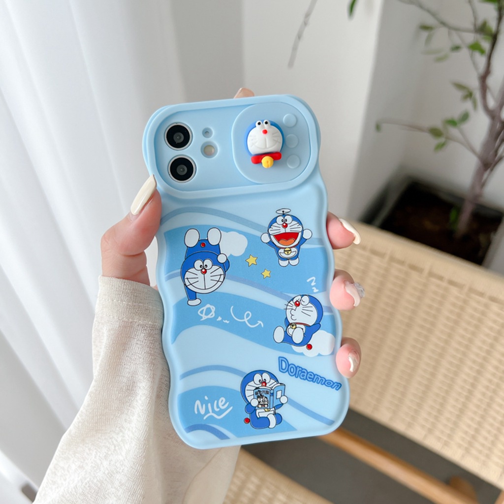 Ốp Điện Thoại TPU Họa Tiết Hoạt Hình Doremon Dễ Thương Chống Trầy / Rơi Cho IPhone 11 13 12 Pro Max