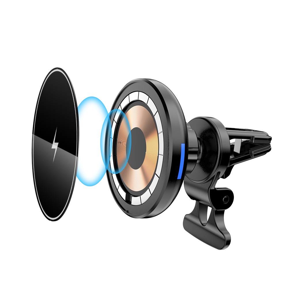 Bộ Sạc Không Dây Có Nam Châm Hít Xe Hơi Cho IPhone 14 13 12 Pro Max Mini 11 XS