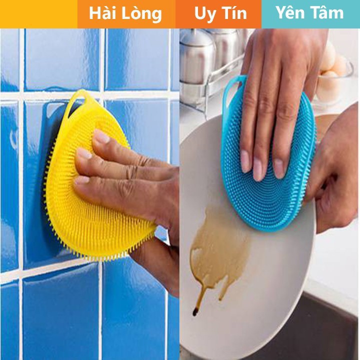 Combo 3 miếng rửa bát bằng silicon tiện dụng-1610 shop hoàng xuân