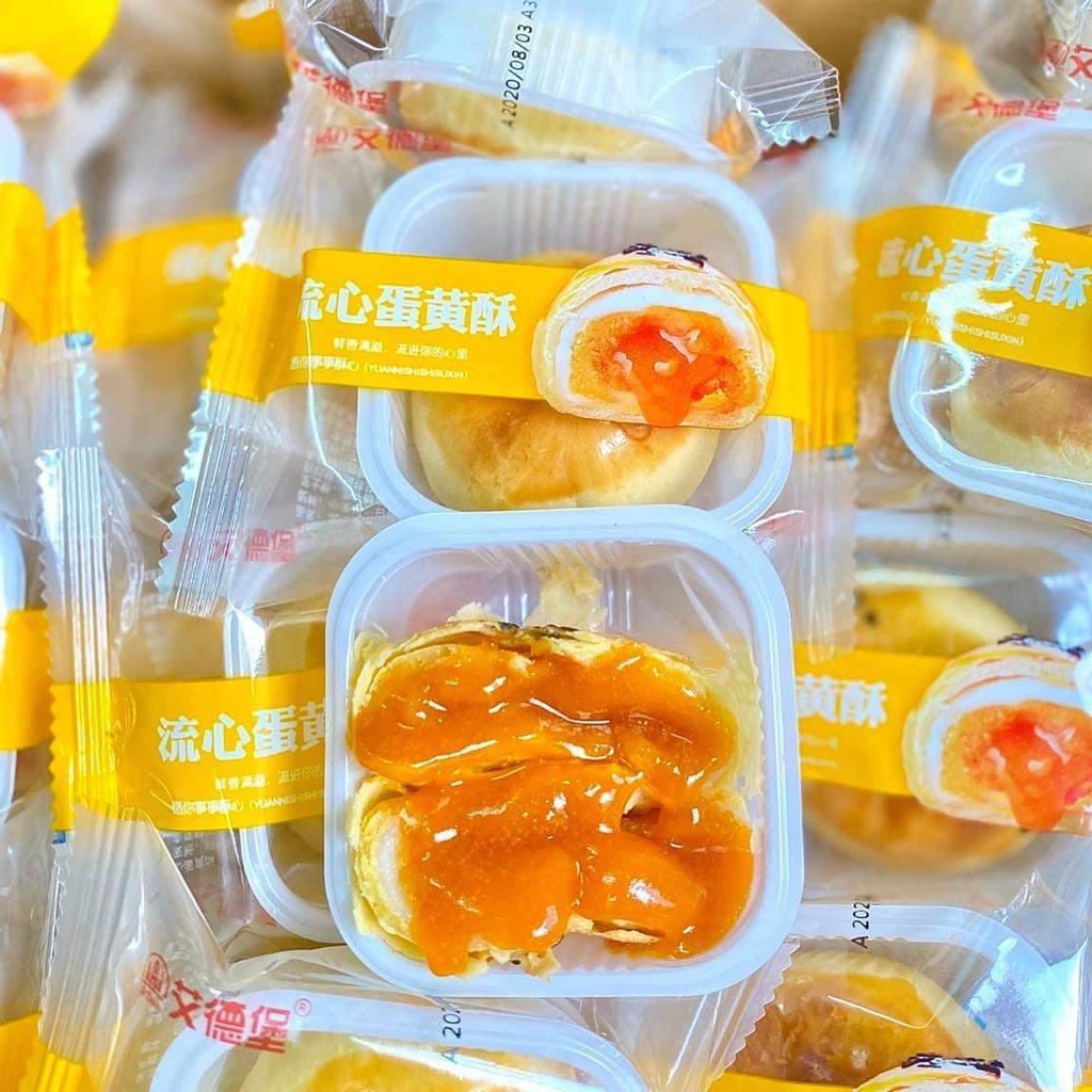 Bánh trứng muối tan chảy ngàn lớp Đài Loan 500gr/1000gr - Đồ ăn vặt nội địa