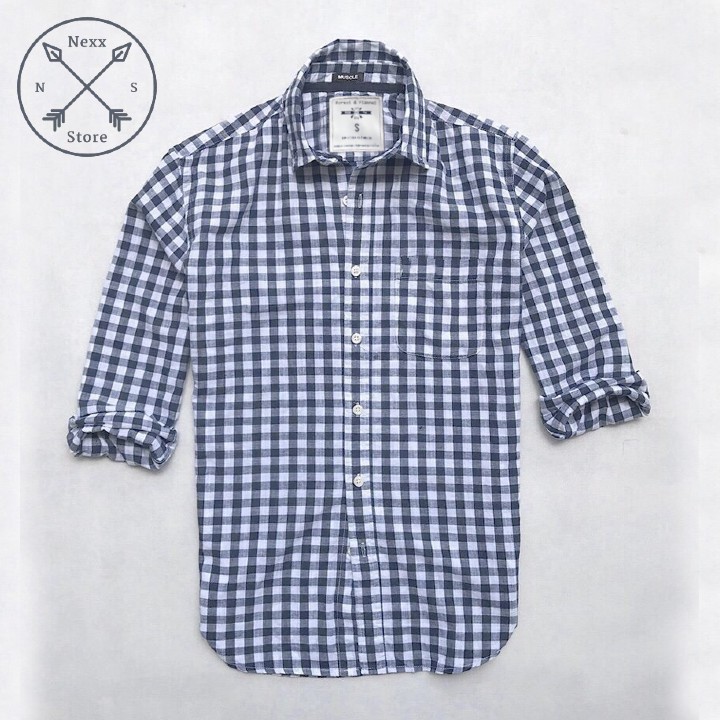 Áo sơ mi caro nam Nexx&Dee tay dài kẻ sọc vải oxford lưới thoáng mát công sở NS03 | BigBuy360 - bigbuy360.vn