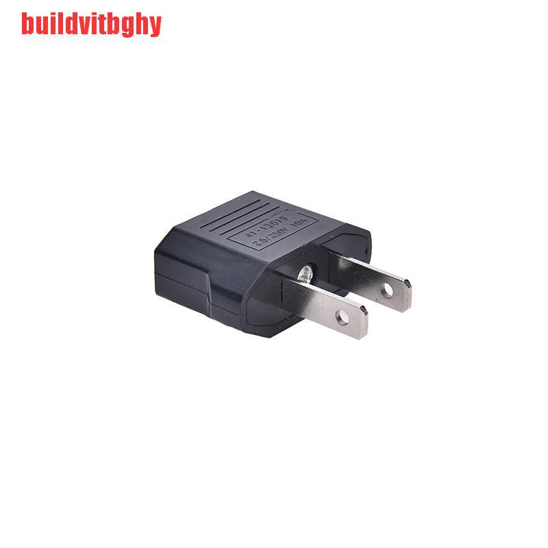 {buildvitbghy}4PCS EU Euro Europe to US USA Power Jack Wall Plug Converter Travel Adapter NEW OSE