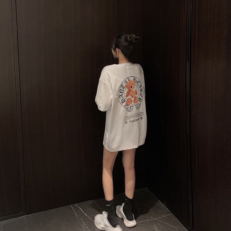 Áo Thun HIIXIIVI T-Shirt Tay Ngắn Cổ Tròn In Hình Hoàng Hôn Thời Trang Mùa Hè Phong Cách Hàn Quốc Dành Cho Nữ 2022