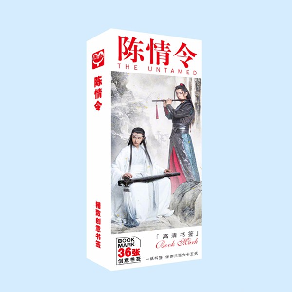 Bookmark Trần tình lệnh ma đạo tổ sư Lam Vong Cơ Ngụy Vô Tiện hộp ảnh tập ảnh đánh dấu sách 36 tấm