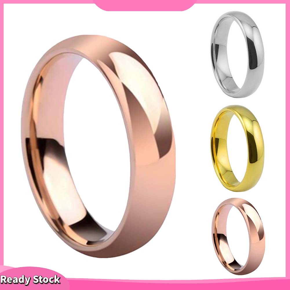 ☼Nhẫn Thép Không Gỉ Thiết Kế Dạng Vòm Thời Trang Cho Nam Và Nữ