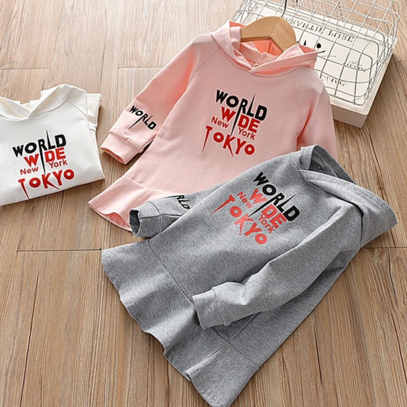 Đầm Búp Bê Tay Dài Có Nón Dễ Thương Cho Bé Gái