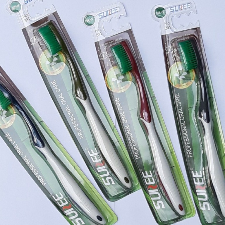 [1cây] Bàn chải đánh răng muối tre lông tơ chống hôi miệng  Suree Thái Lan