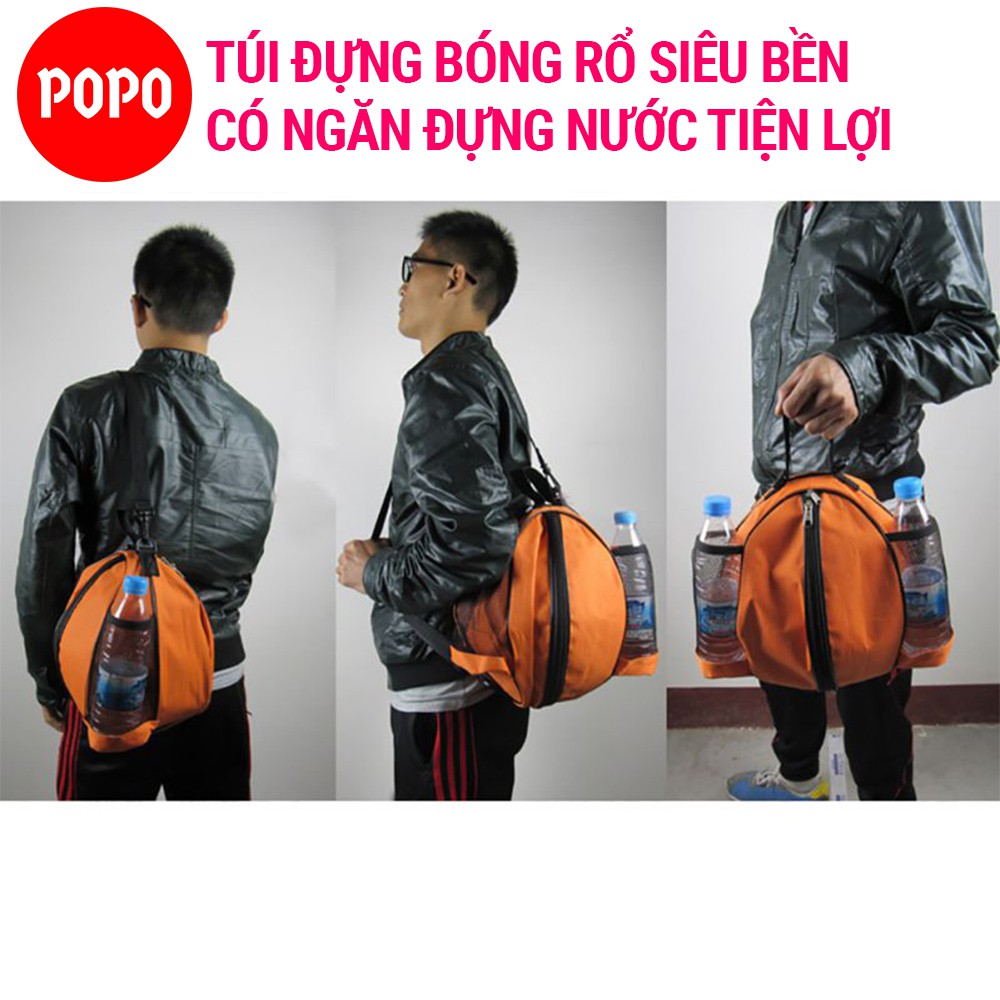 Túi đựng bóng rổ POPO 1147 có ngăn đựng bình nước, ngăn nhỏ đựng phụ kiện chất liệu cao cấp