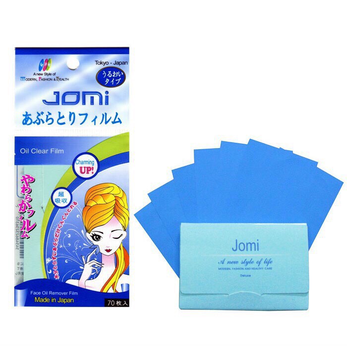 Giấy thấm dầu, Jomi Oil Clear Film 70 tờ nhập khẩu chính hãng Nhật Bản,Róse Cosmestics