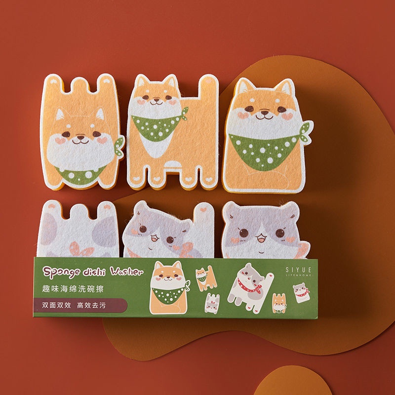 Set 3 Miếng Bọt Biển Rửa Chén Tiện Lợi Cho Nhà Bếp
