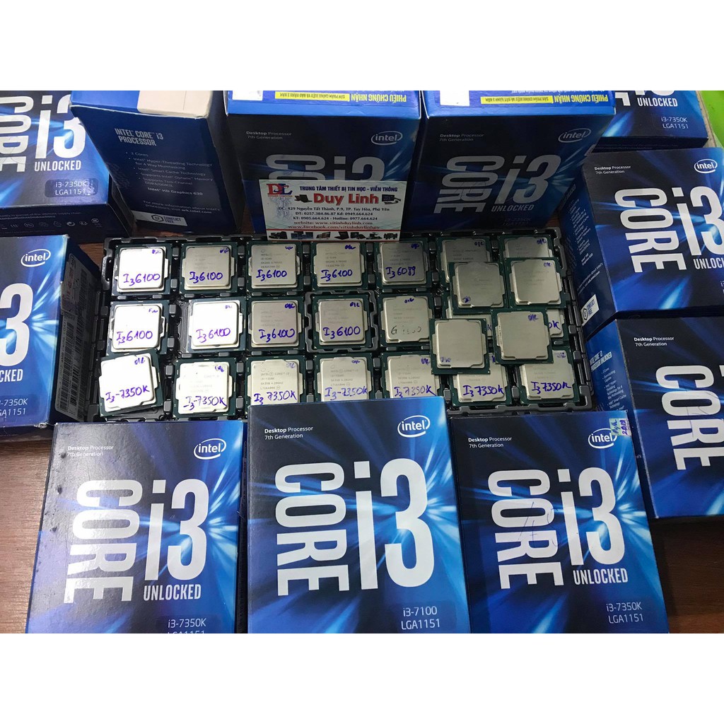 VI SỬ LÍ CPU intel core i3 6098P / i3 6100 / i3 7100/ i3 7350K socket 1151 tặng kèm keo tản nhiệt