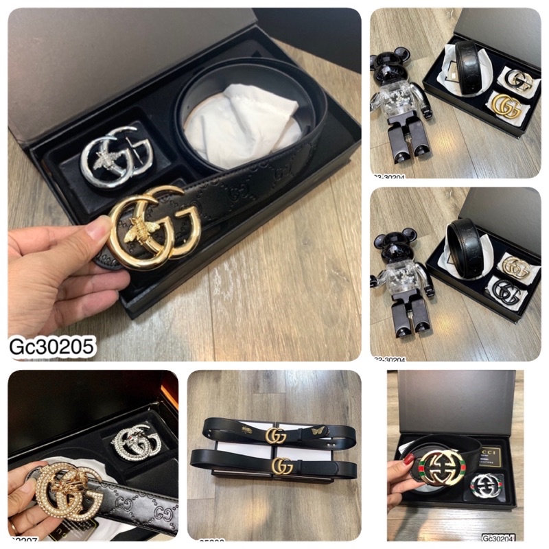Thắt lưng nam cao cấp Gc hai mặt cao cấp full box + Bill-Ảnh thật shop chụp