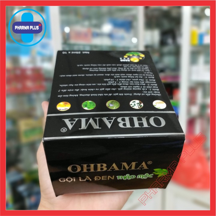 Gội Là Đen OHBAMA Thảo Mộc hộp 10 gói, giá 1 gói