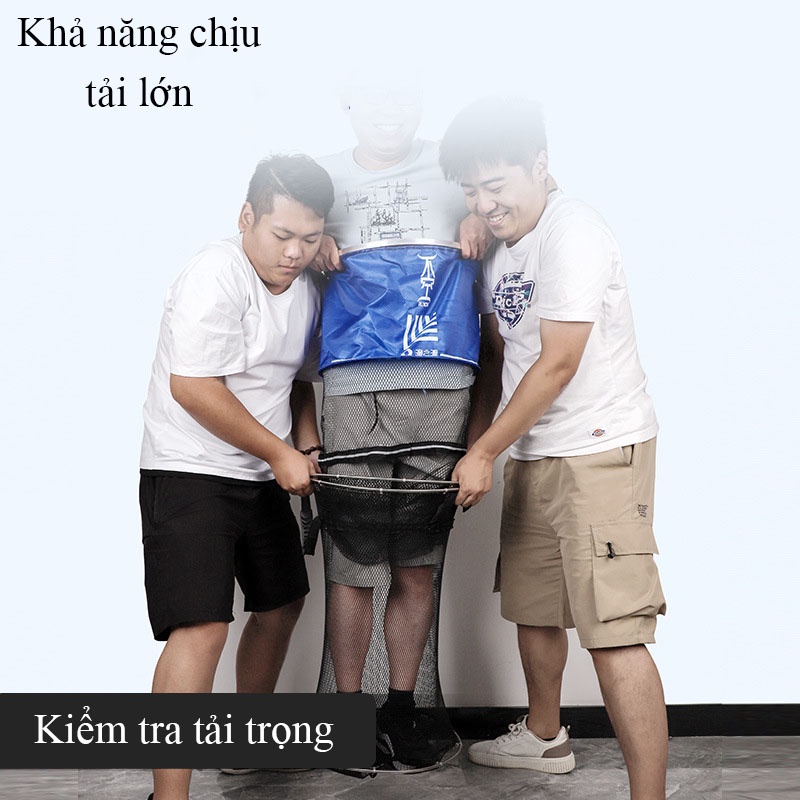 Giỏ Đựng Cá Rọng Đựng Cá khung kim loại siêu bền, túi đựng cá KK-2