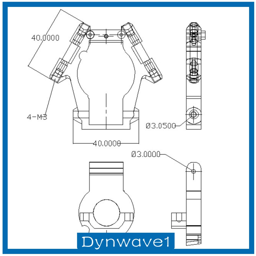 1) M3 Delta Kossel V5 In Hình Mắt Cá 3mm Cho Máy In 3d