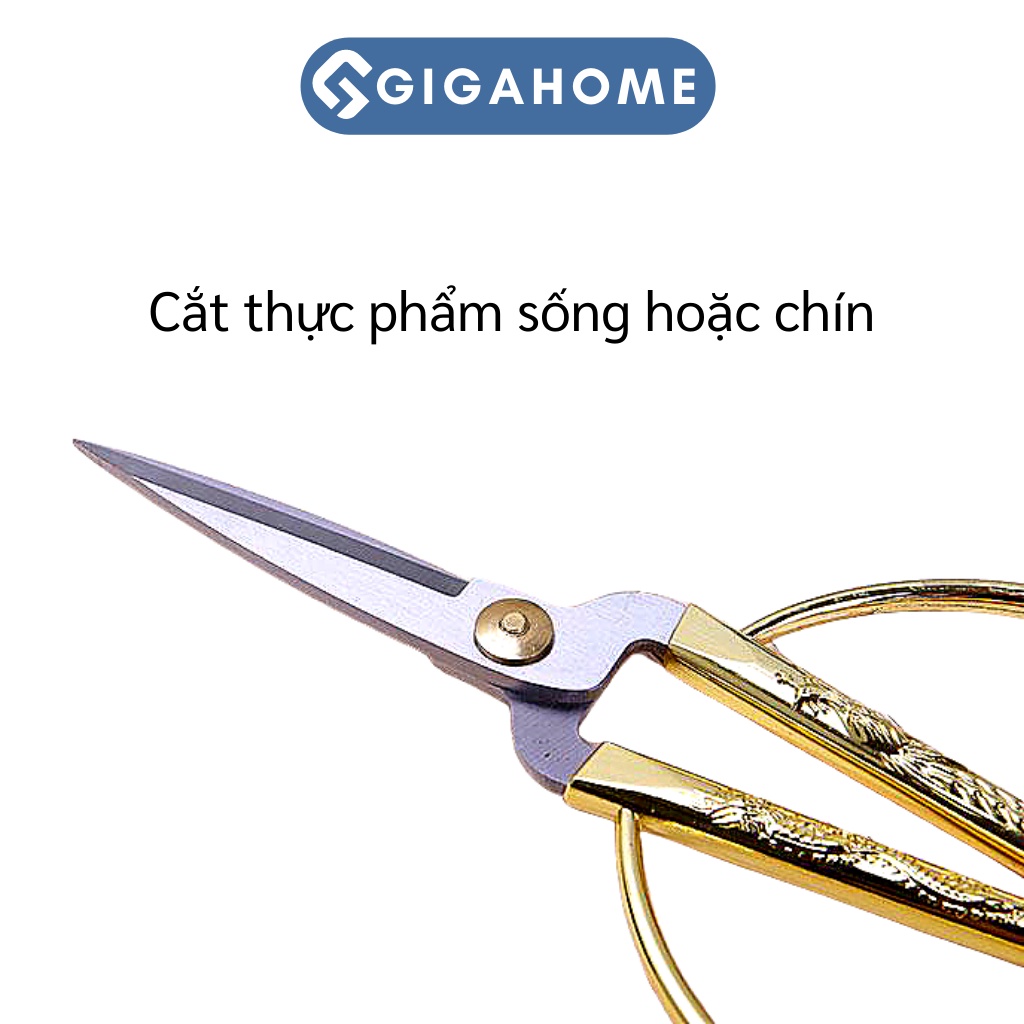 Kéo Rồng Phượng Cán Vàng Siêu Sắc GIGAHOME Sang Trọng 7509