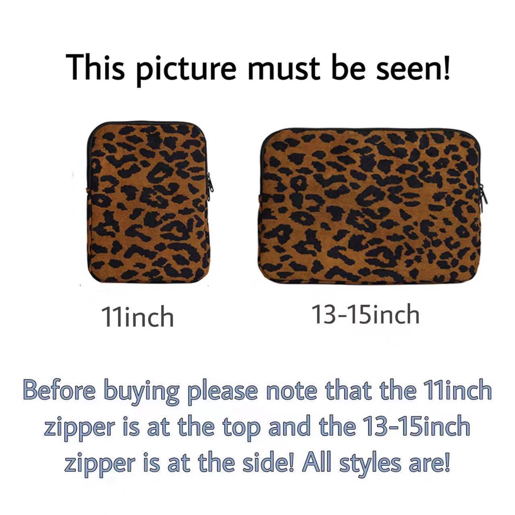 Túi đựng bảo vệ laptop 13/11 inch in vân da bò phong cách Hàn Quốc độc đáo