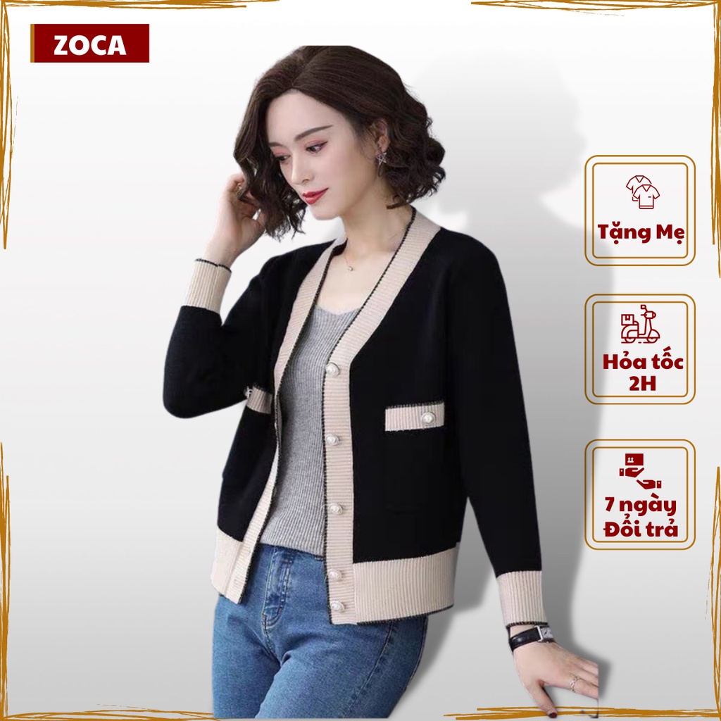 Cardigan thu đông cho bà cho mẹ , Áo len khoác ngoài trung niên M4