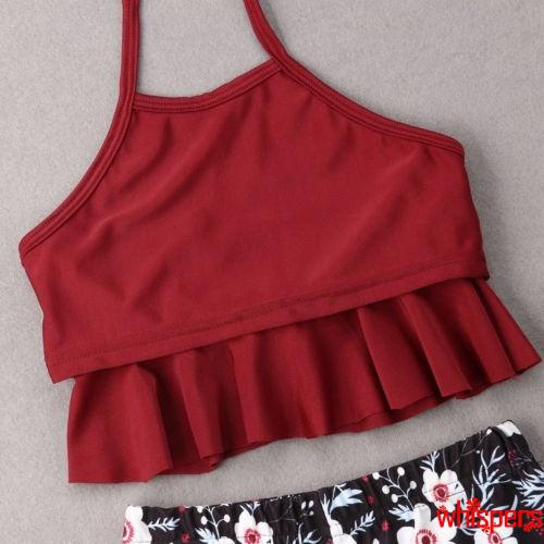 Đồ bơi phối màu họa tiết hoa thời trang cho mẹ / bé