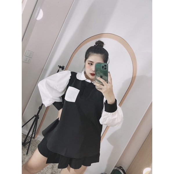 Áo cổ bèo bigsize