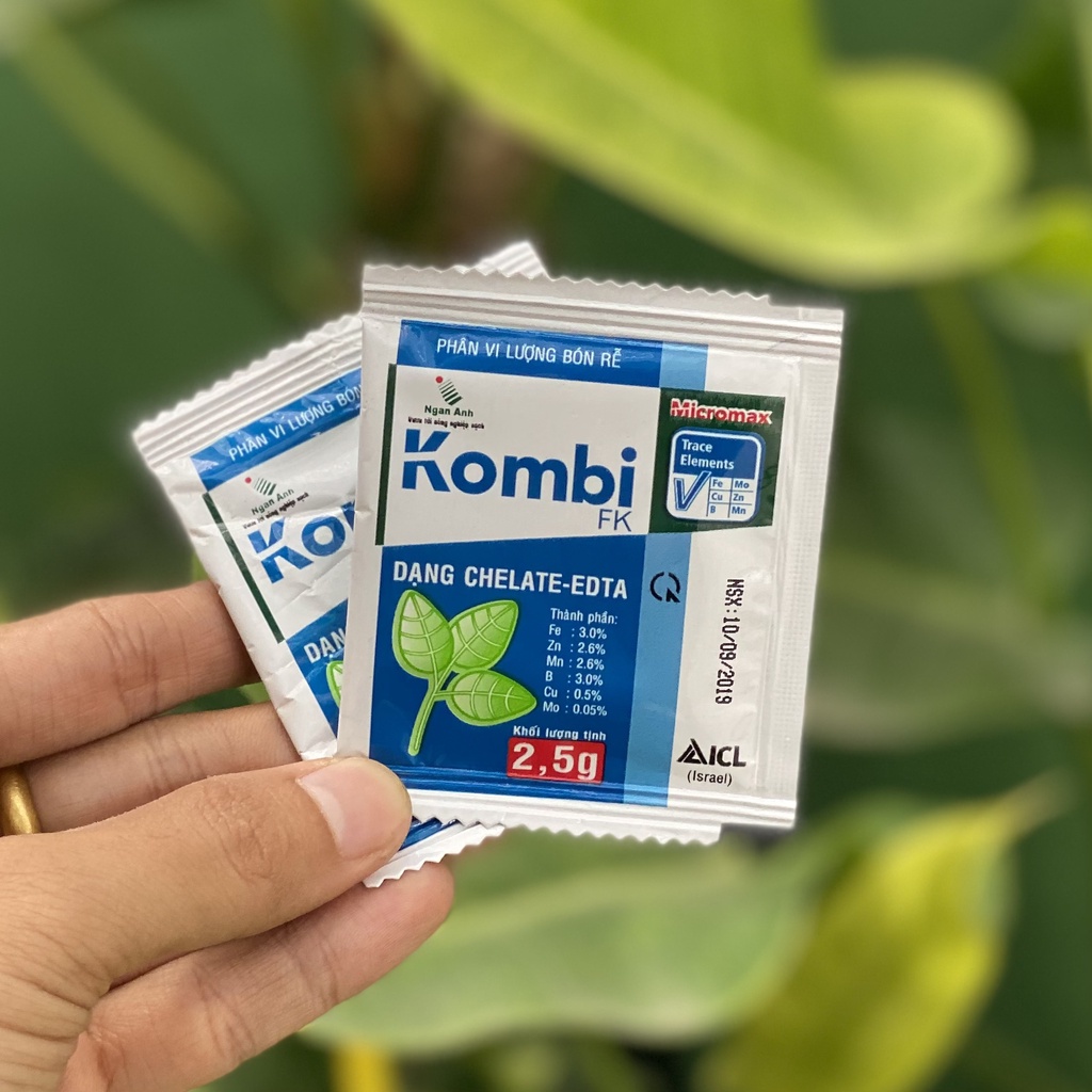 Phân vi lượng Kombi bón rễ, dạng gói 2,5g, hiệu quả cao