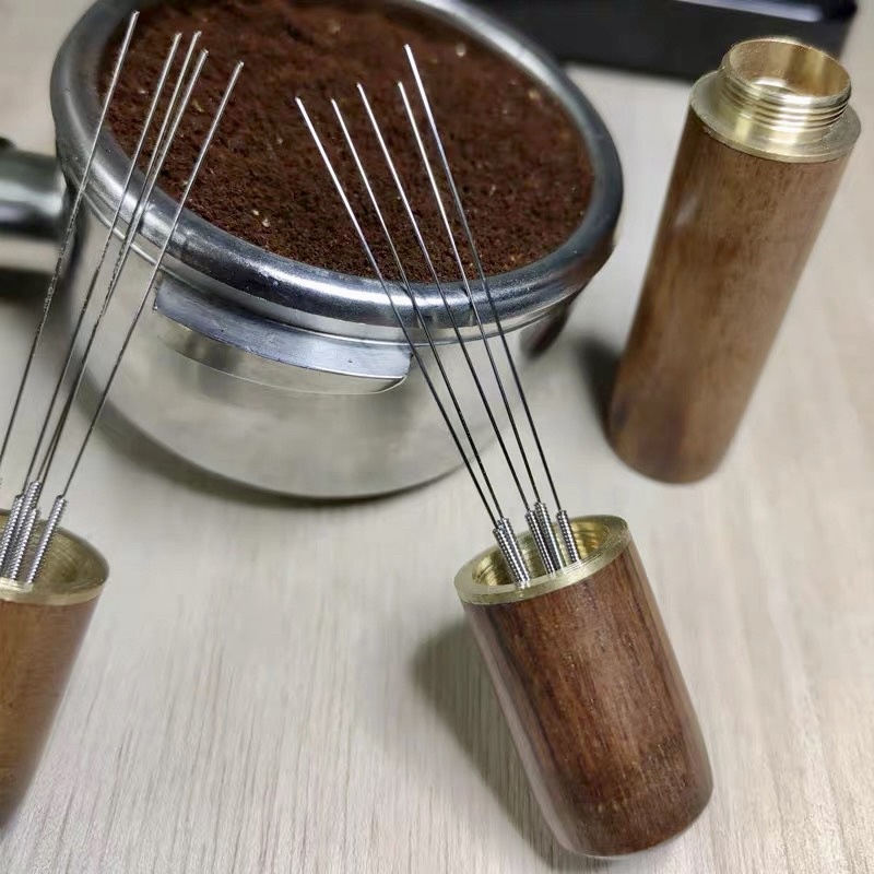 Dụng cụ đánh tơi cà phê cán gỗ | Espresso WDT