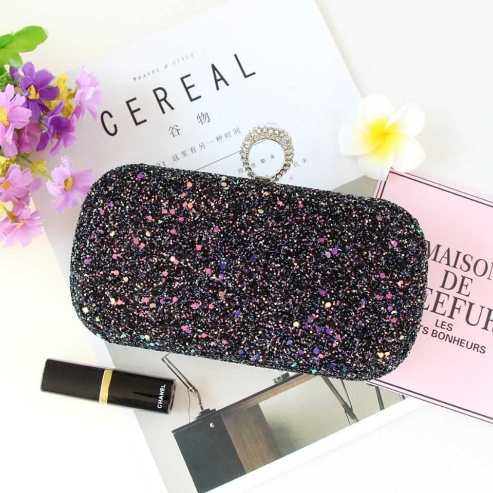 Ví cầm tay đính đá lấp lánh di động sang trọng cho nữ