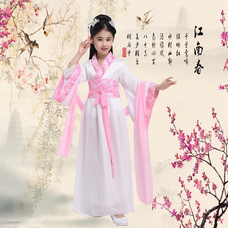 Bộ Hán Phục Hóa Trang Tiên Nữ Đáng Yêu Cho Bé Gái 9 Tuổi