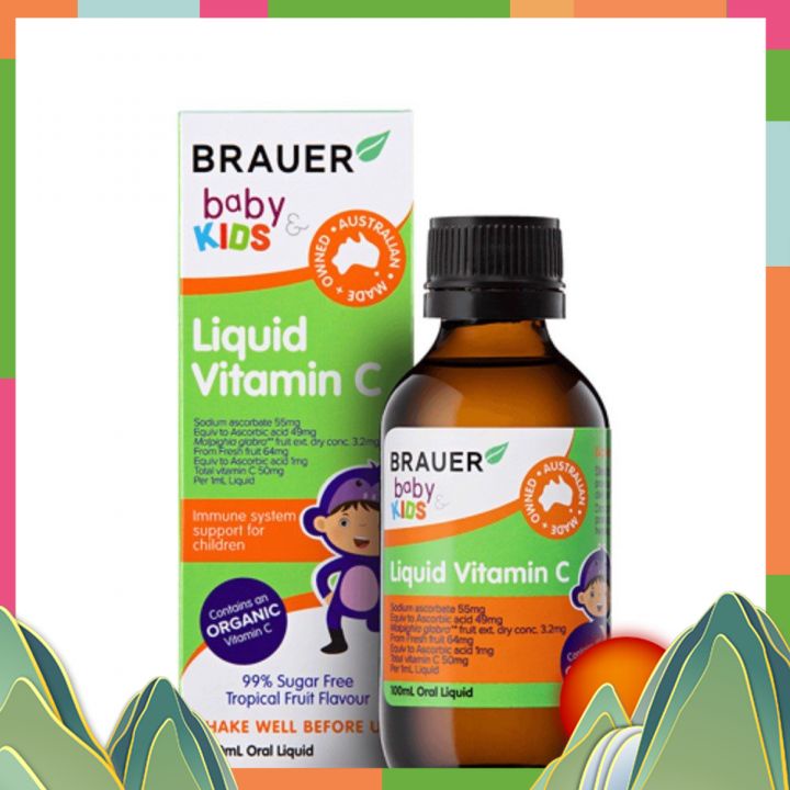 Brauer Liquid Vitamin C. Bổ sung Vitamin C tăng đề kháng cho trẻ