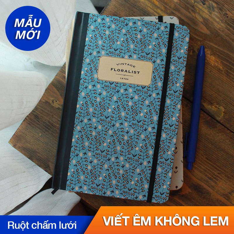 Sổ tay ruột chấm Floralist Vintage 1970s Light Blue