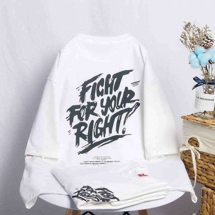 Áo thun Nam, nữ, Form rộng, tay lỡ, thân dài có 4 màu Đen, Trắng, Đỏ, Vàng thời trang Unisex dành cho giới trẻ