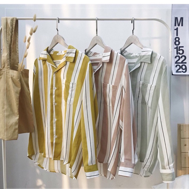 Áo sơmi sọc oversize
