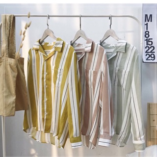 Áo sơmi sọc oversize