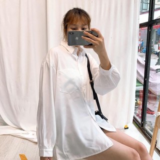 Áo sơ mi nữ màu trắng chất lụa hàn hàng đẹp