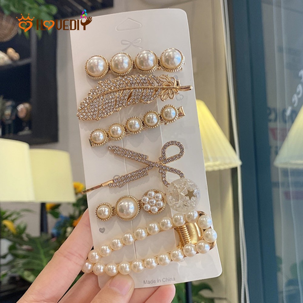 1 Bộ Kẹp Tóc Thời Trang Cao Cấp Phong Cách Ins Hàn Quốc Cho Nữ