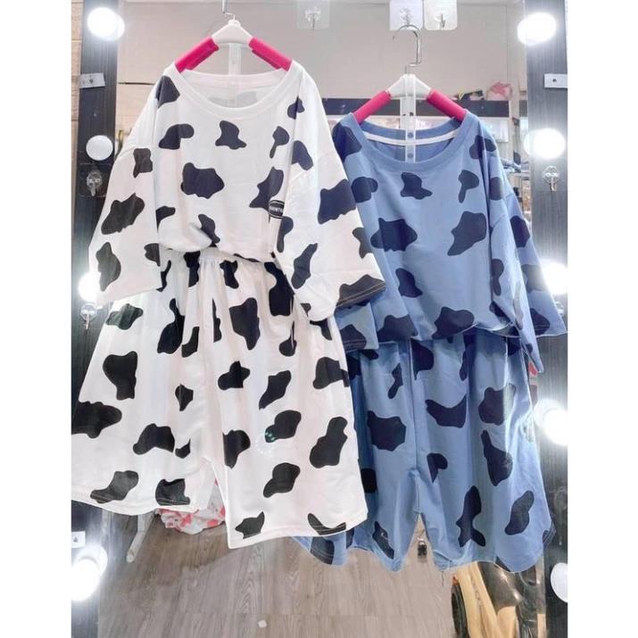 Bộ Đùi Nam Nữ Unisex Bò Sữa Bộ Đùi Tay Lỡ  Dày Mịn Thoáng Mát Thiết Kế  Kiểu Dáng Năng Động  Form Rộng