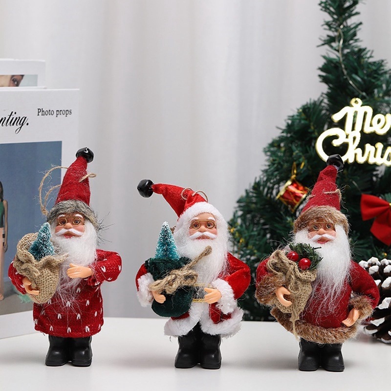 Búp Bê Vải Treo Trang Trí Giáng Sinh Hình Ông Già Noel Hoạt Hình