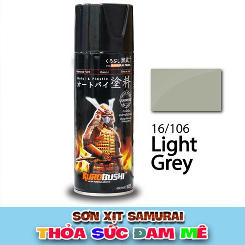 106 _ Sơn xit Samurai 106 màu xám sáng _ Light Grey