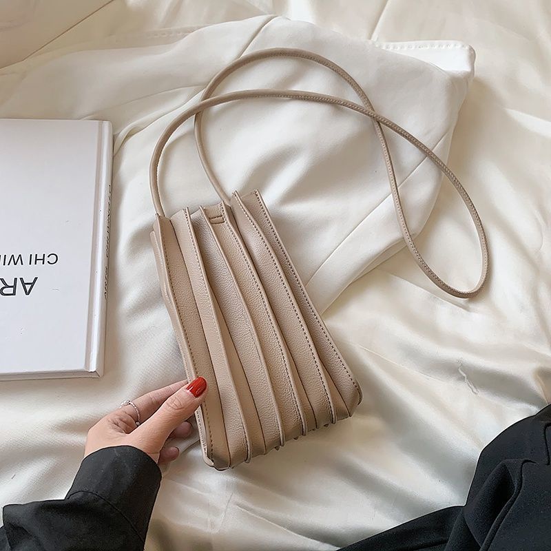Túi Đeo Chéo Mini Mùa Hè 6 Kiểu Xếp Ly Cao Cấp