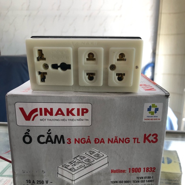 Ổ CẮM 3 LỖ VINAKIP