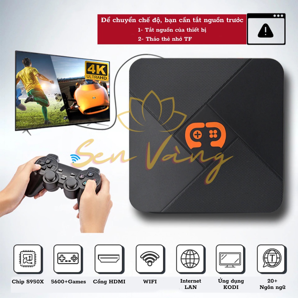 Máy chơi game stick 4 Nút HDMI không dây XS-5600 Hơn 3000 Trò Chơi Máy Chơi Game Cổ Điển ATARI / PS1 / FC / GBA / SFC