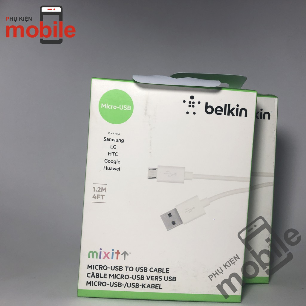 Cáp micro usb BELKIN, dài 1m2 [BẢO HÀNH 12 THÁNG 1 ĐỔI 1]