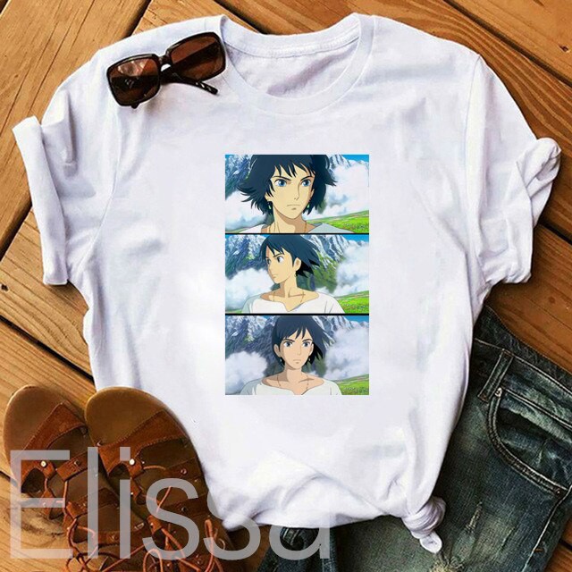Áo thun Howl's Moving Castle hot Studio Ghibli Femme Japanese Cartoon Anime Women Tshirt giá rẻ