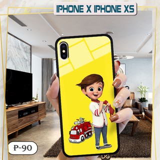 Ốp lưng kính 3d iphone x/ xs-cute