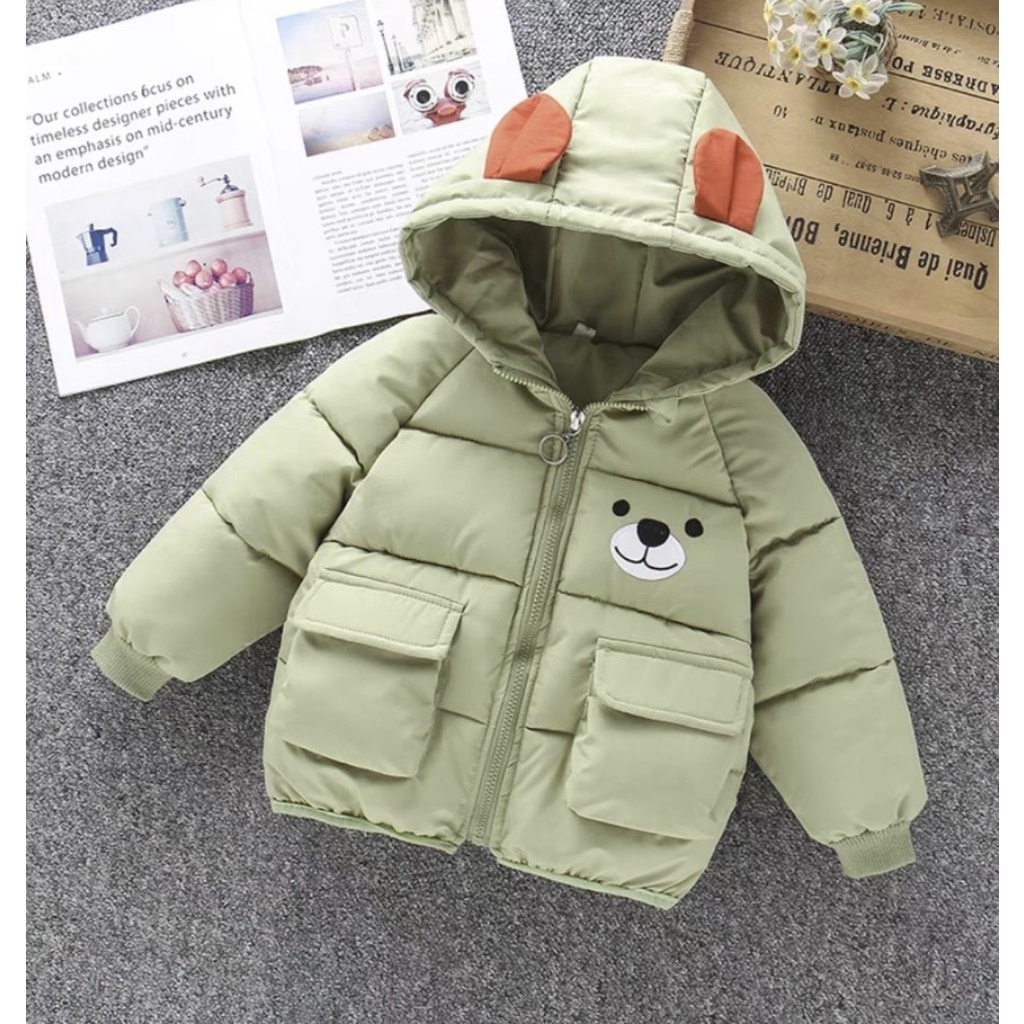 Áo Phao Gấu Bé trai/Bé gái form 8-18kg-QATE 322