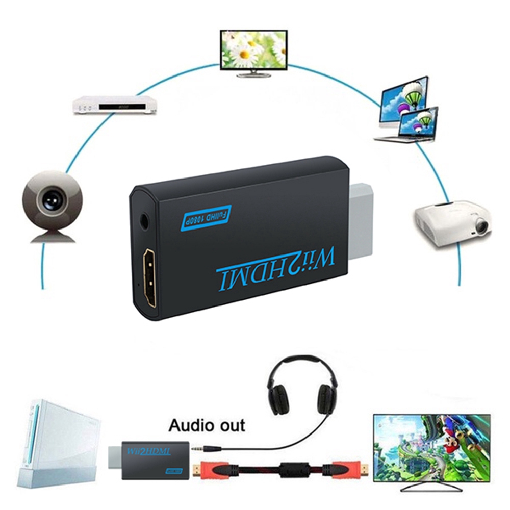 Cáp Chuyển Đổi Wii Sang Hdmi 1080p Full Hd Tv Audio 3.5 mm